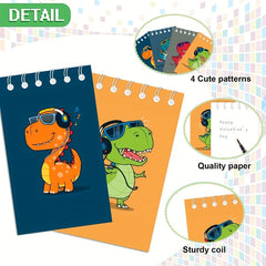 12 Mini Dinosaur Notebooks Notepad for Students