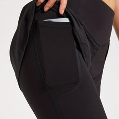2 In 1 Sports Running Yoga Leggings Butt Lifting Slim Fitness Pants