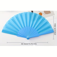 Plastic Craft Folding Fan Chinese Style Exercise Dance Tai Chi Props