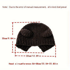 Bear Hat for Autumn/Winter: Ear Protection Plush Hat