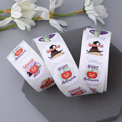500pcs Halloween Pumpkin Stickers Gift Cartoon Pattern Greeting Cards