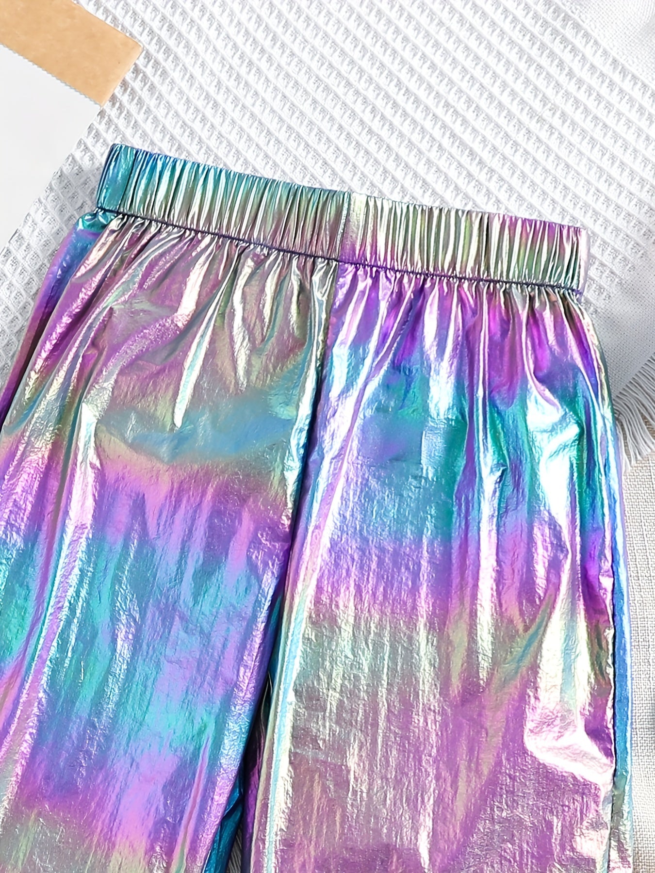 Girls' Rainbow Elastic Waist Party Pants Trousers Outfit