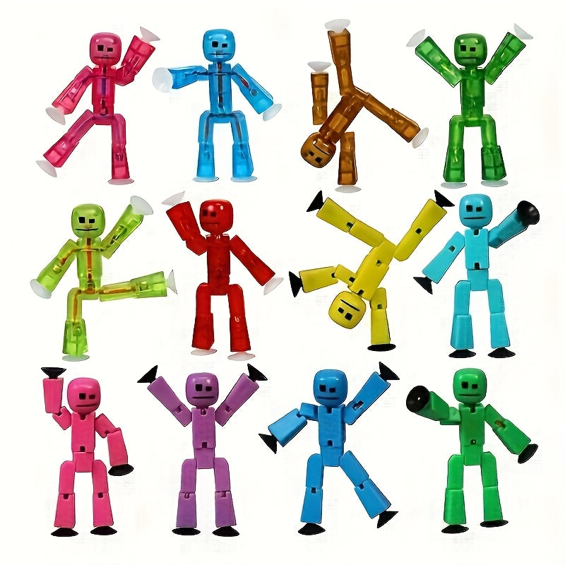 2pcs Robot Toys with Posable Arms & Legs Multicolor Collectible Figures