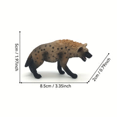 Realistic African Leopard Dog Figurine Wildlife Model Detailed Fur Desktop Decor