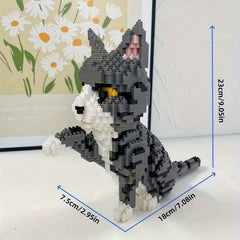 Psc Adorable Pet Cat Building Block Model Office And Home Decorative Item