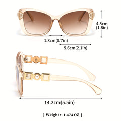 Cat Eye Sunglasses Clear Frame UV400 Sun Shades For Women