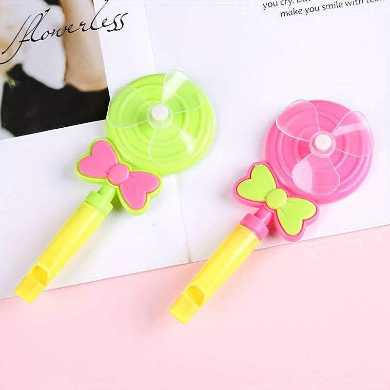 4pcs Mini Whistle Lollipop Windmill Creative Toys for Children's Party