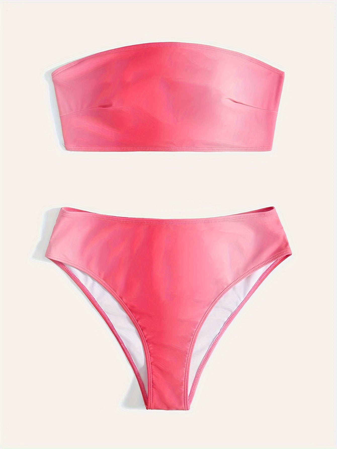 Ombre Print Padded Tube Bra & Panty Swimsuit