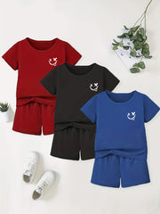 Boys Casual Outfit T-shirt & Shorts Kids Summer Clothes Sets