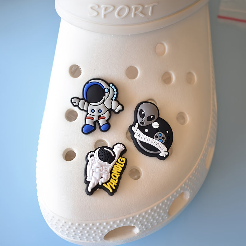 12Pcs Cartoon Alien Shoe Charms for Clog Sandals