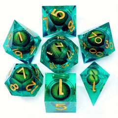 7pcs Rotatable Eyeball Polyhedral Dice Set for Cosplay Halloween Christmas