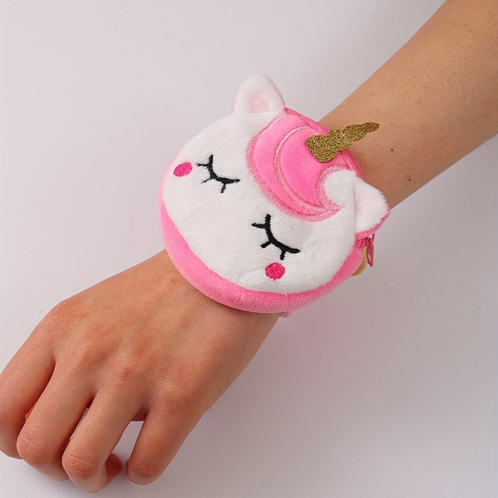 Mini Plush Unicorn Coin Purse Bracelet for Girls