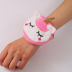 Mini Plush Unicorn Coin Purse Bracelet for Girls