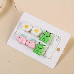 3 Pairs Clip-On Earrings Set for Kids, Teens, Women
