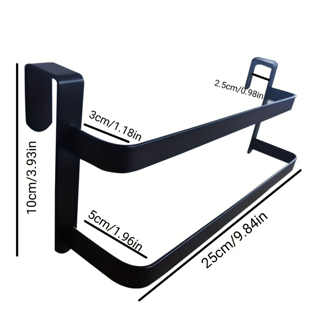 2pcs Cabinet Door Hanger Towel Rack Clothes Storage Bracket