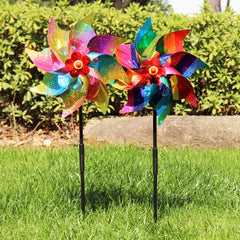 Reflective Laser Windmill Bird Repellent Devices Rainbow Pinwheels