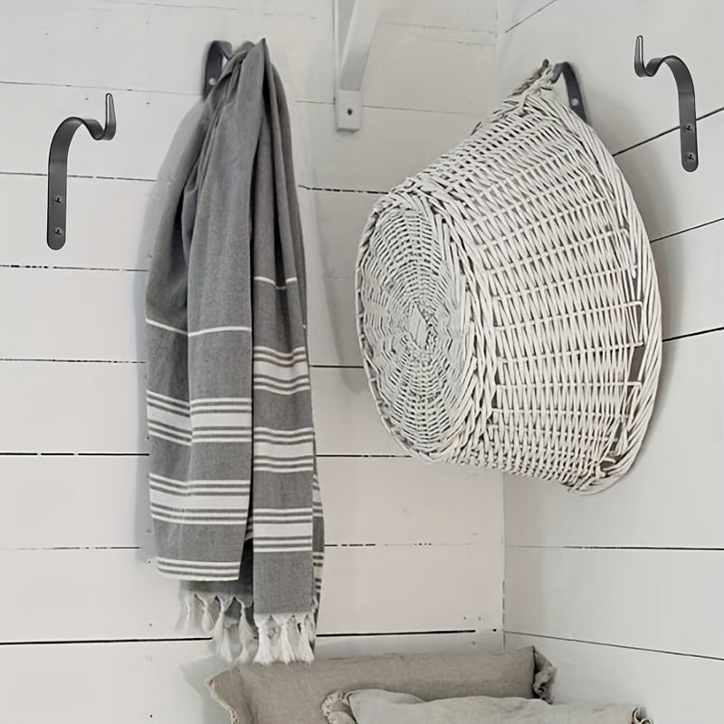 4pcs Wall Mounted Hooks Plant Brackets Hangers Iron Hooks For Hanging