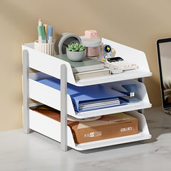 1pc File Rack Storage Box Office Storage Rack Stackable A4 Information Sorting