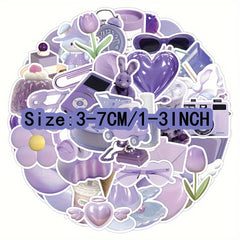 51pcs Purple Series Graffiti Stickers for Laptop Helmet Desktop Water Cup