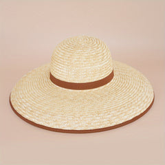 Big Brim Straw Hat Men Women Summer Beach French Sun Hat