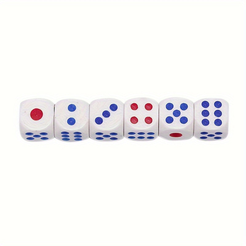 6pcs 10mm Round Corner Dice Clear Portable Table Game