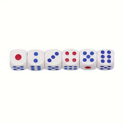 6pcs 10mm Round Corner Dice Clear Portable Table Game