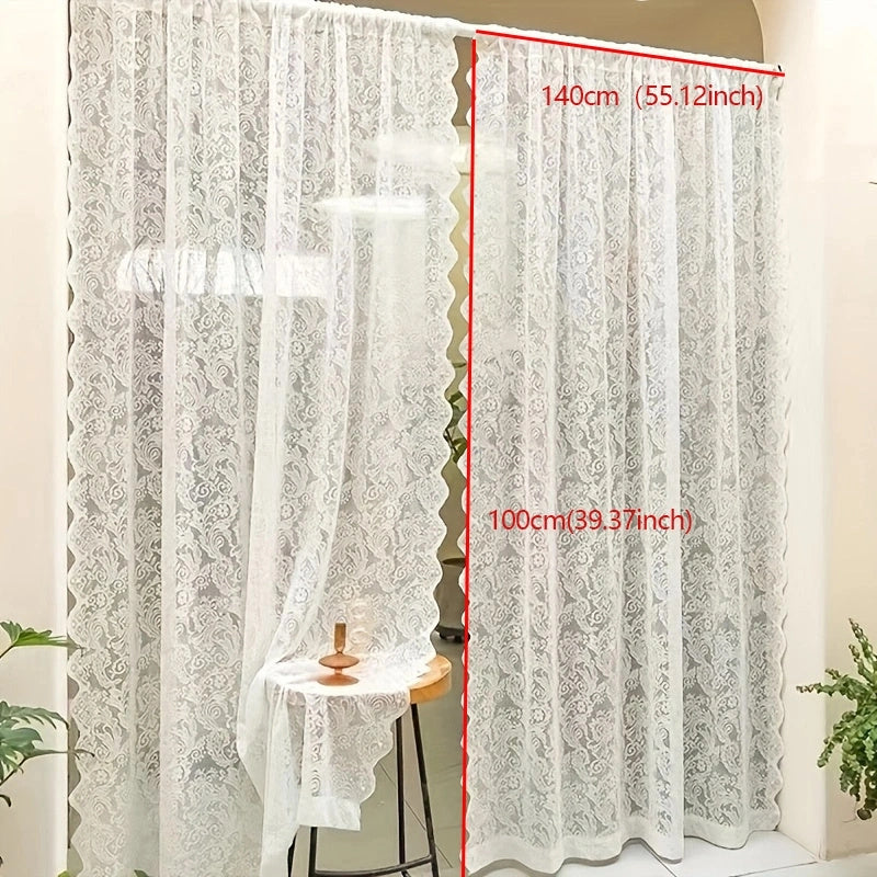 1 Panel Phoenix Tail Sheer Curtains for Home Decor