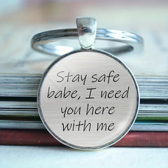 Vintage Boys & Girls Keychain 'I Need You Here With Me'