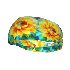 Sunflower Unisex Sports Headband Sweat Wicking Stretchy & Breathable Polyester