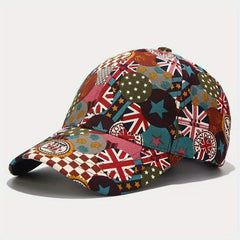 USA Flag Graffiti Baseball Cap Cotton Duck Tongue Sun Hat
