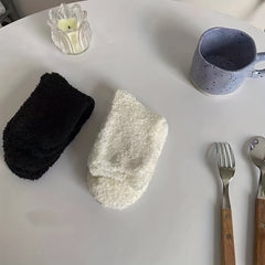4 Pairs Fuzzy Socks Warm Mid Tube Women's Stockings