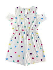 Toddler Girls Polka Dot Rompers For Beach Vacation