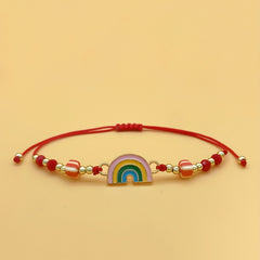 12pcs Pride Rainbow Clay Crystal Bracelet Family Gift