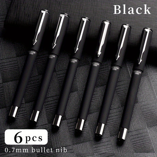 Rollerball Pen Bullet Tip 0.7mm 12 Pcs Titanium Steel Ballpoint Pen