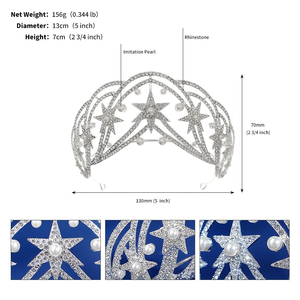 Baroque Crystal Bridal Tiaras Crown Zircon Bridal Crown For Weddings