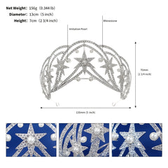 Baroque Crystal Bridal Tiaras Crown Zircon Bridal Crown For Weddings