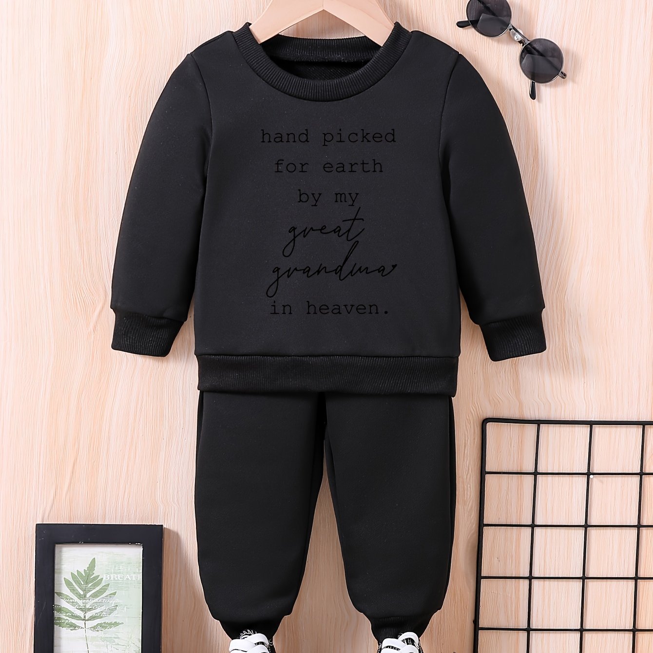 Baby Casual Outfit Long Sleeve Sweatshirt Trousers Set