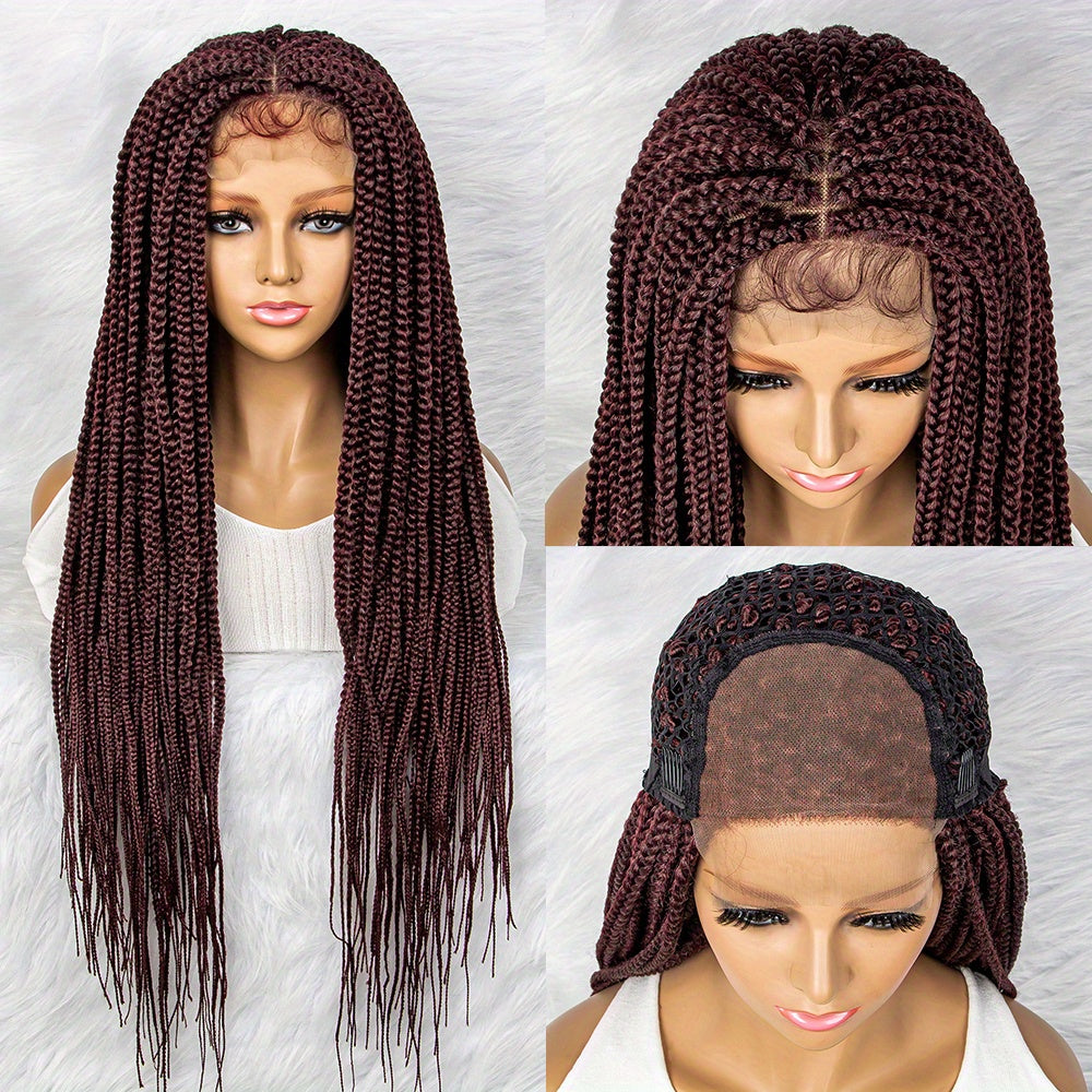 Long Braided Wig 4 4 Lace Front Twist Braid Wigs for Women Girls