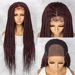 Long Braided Wig 4 4 Lace Front Twist Braid Wigs for Women Girls