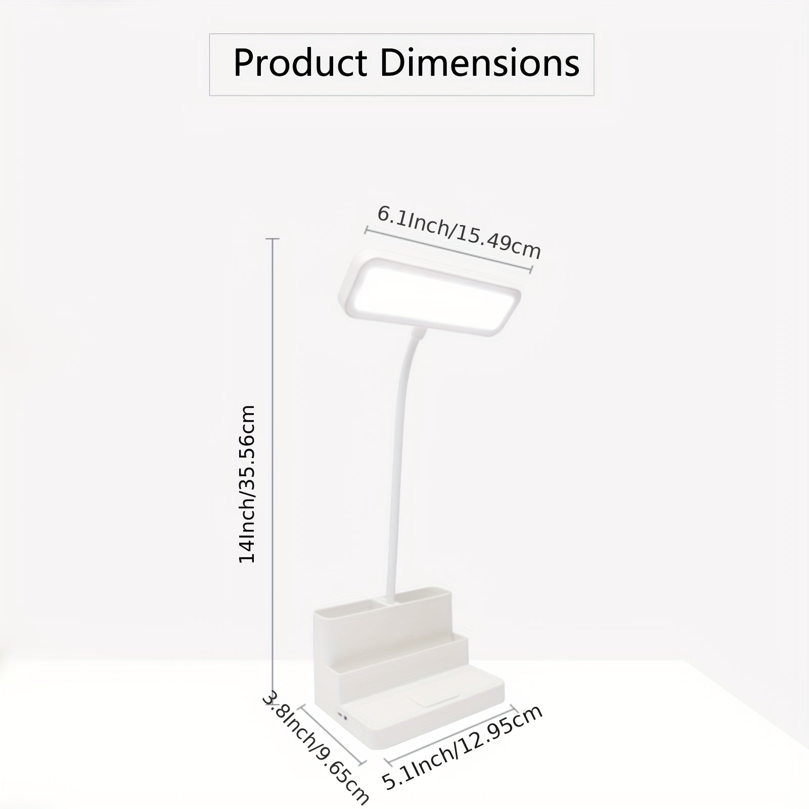 Multifunctional LED Desk Lamp Touch Folding Study Reading Bedside Lamp