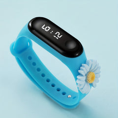 Electronic Watch LED Display Bracelet Small Daisy Decoration Gift Kids