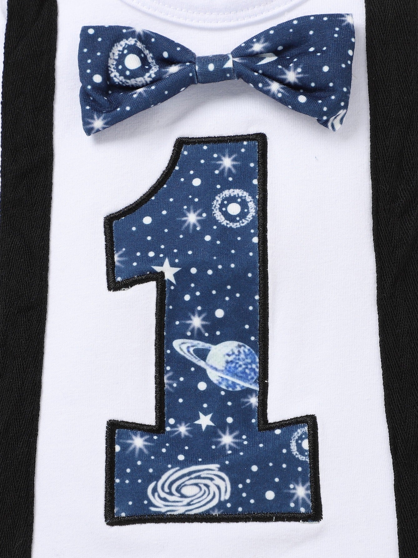 Star Print Overalls Set for 1st Birthday Party