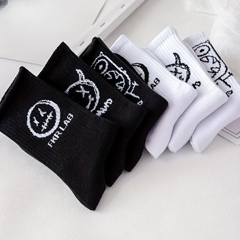 Cartoon Print Socks Comfy & Breathable Women's Stockings