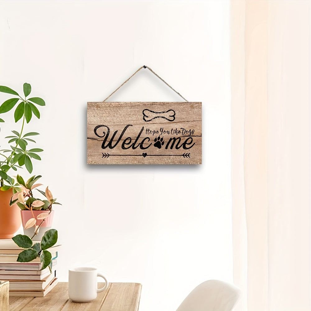 Wooden Door Sign Welcome Wall Hanging Decoration