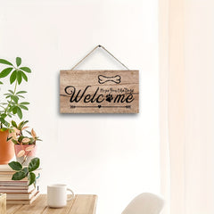Wooden Door Sign Welcome Wall Hanging Decoration