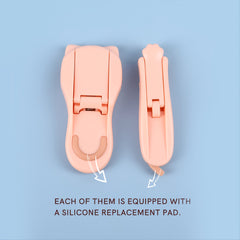 2pcs Portable Eyelash Curler with Silicone Replacement Pads