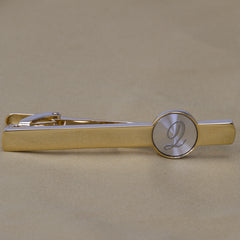 Business Casual Letter Print Copper Tie Clip Gift for Men O