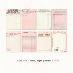 Retro Decorative Sticky Notes 7x7 cm - Laminated Paper Journal Sticker