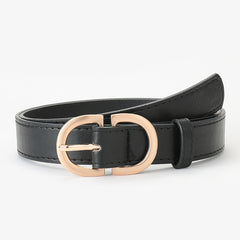 Leopard Belt Snake Print Thin PU Leather Waistband Metal Buckle