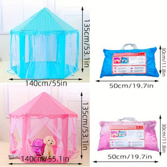 Kids Indoor Hexagonal Tulle Tent For Boys And Girls